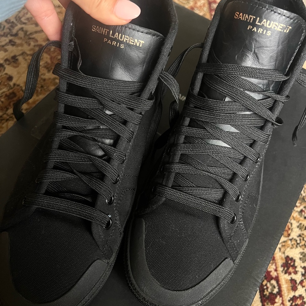 Saint Laurent Black High-Top Sneakers